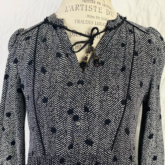 Anthropologie Polka Dot Striped Business Casual Oversize Dress - Picture 5 of 12